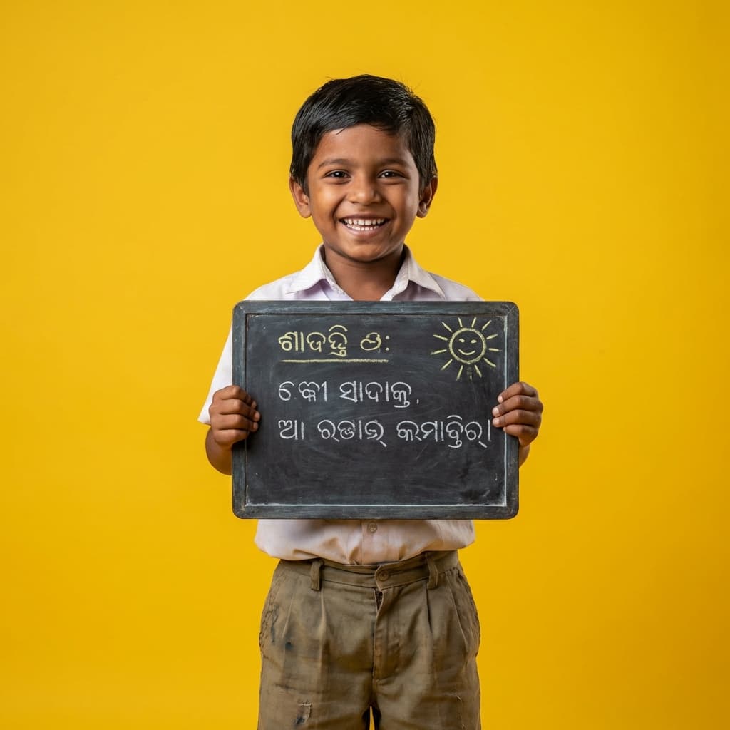 Happy Indian Child Student